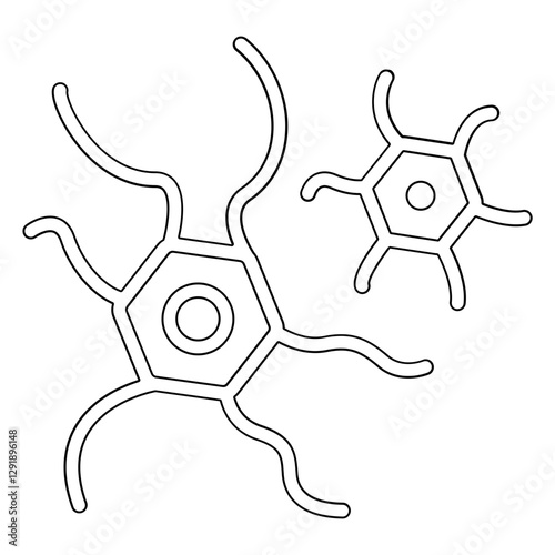 Virus, bacteria icon in line style