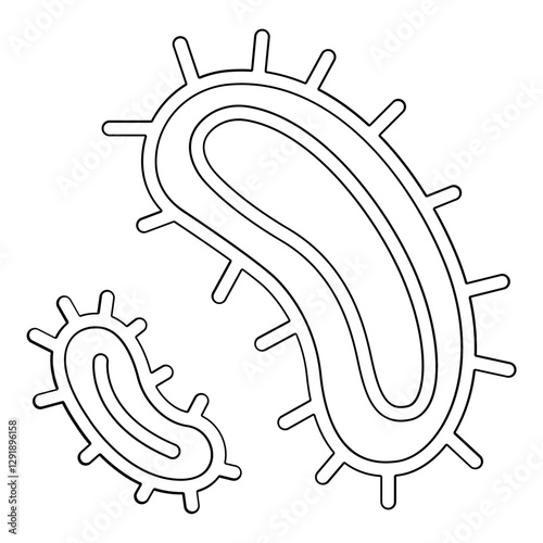 Virus, bacteria icon in line style