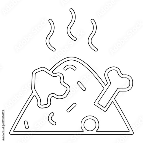 Sewage icon in line style