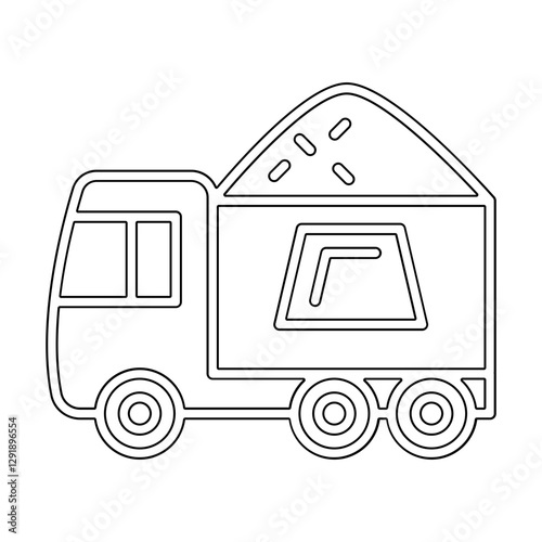 Gold mining icon in line style