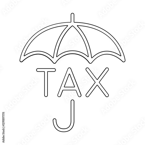 insurance tax icon in line style