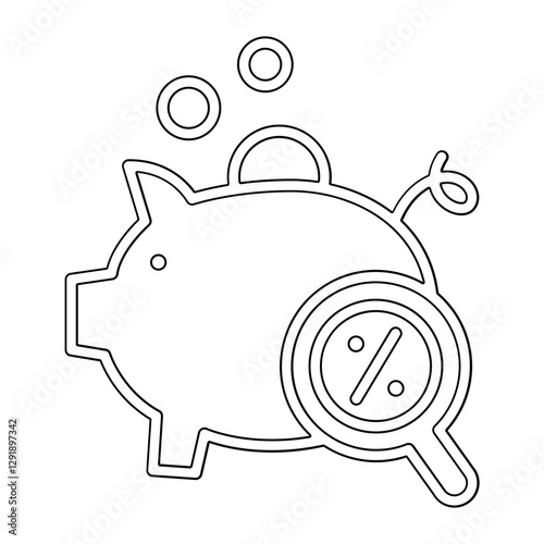 Income tax icon in line style