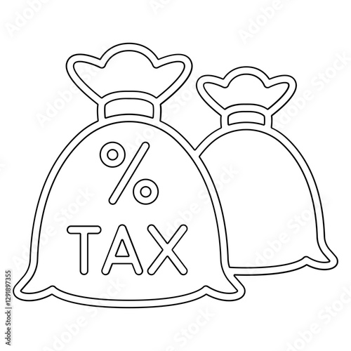 Tax refund icon in line style