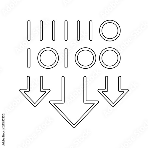 Download data icon in line style