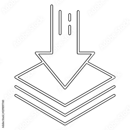 Data compression icon in line style