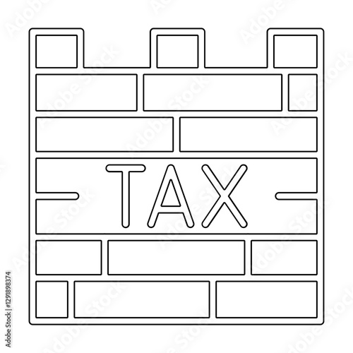 tax icon in line style