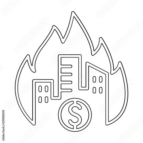 Business war icon in line style