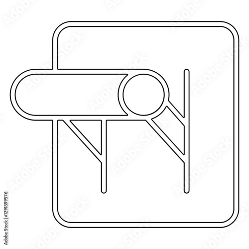 Breaker icon in line style