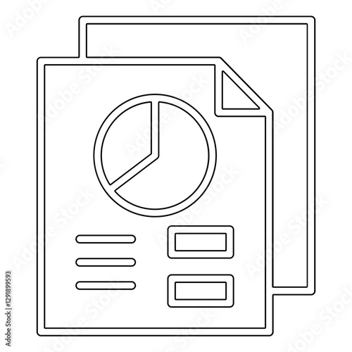 Data report icon in line style