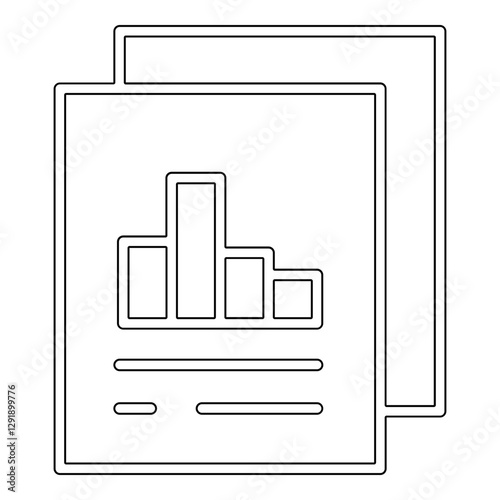 Data report icon in line style