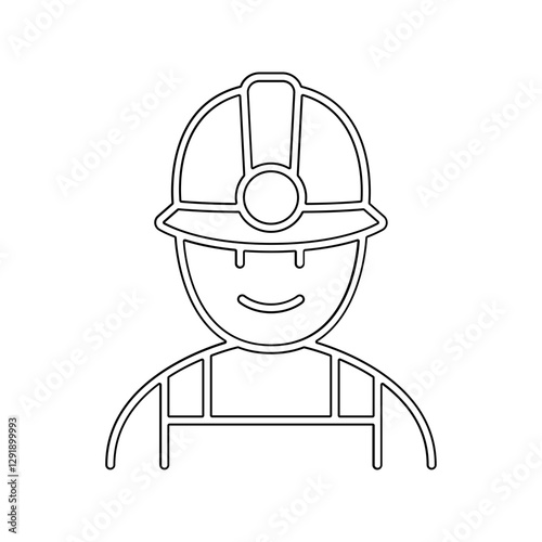Engineer icon in line style