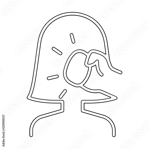 violence icon in line style