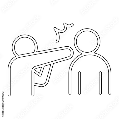 Punch icon in line style