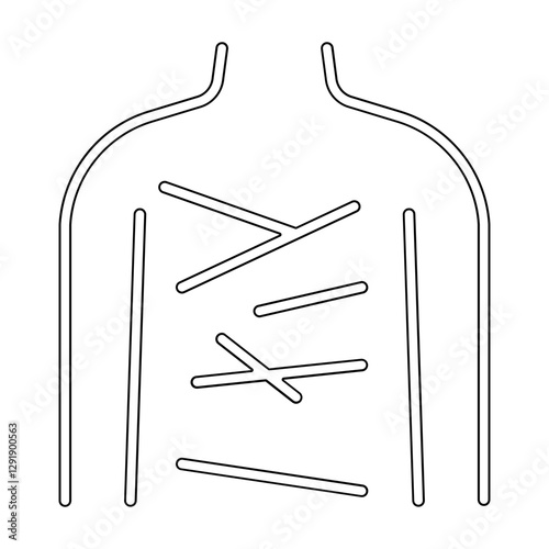 Wound icon in line style