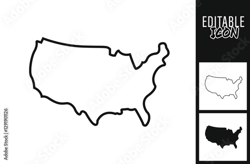 USA map icon
