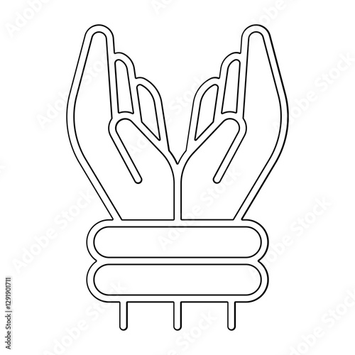 Hostage icon in line style