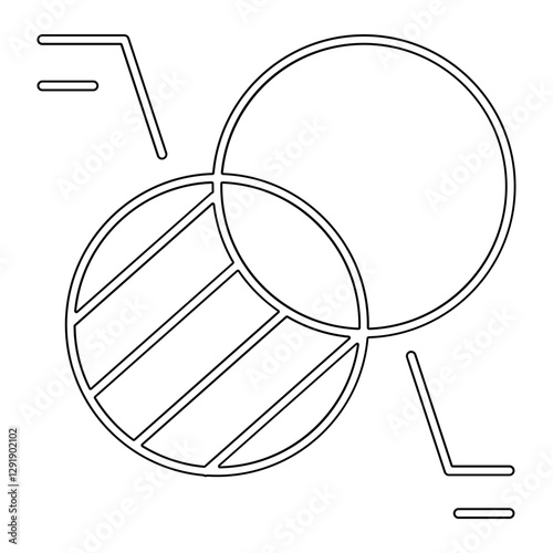 Data diagram icon in line style