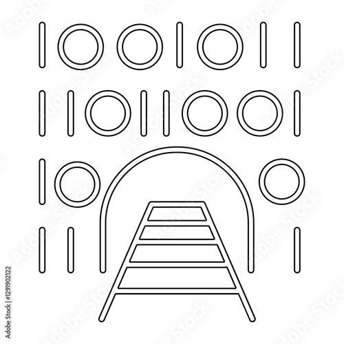 Data mining icon in line style