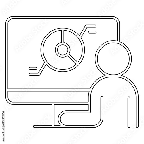 Database icon in line style