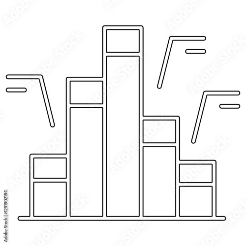 Chart icon in line style