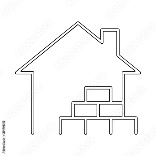 construction icon in line style