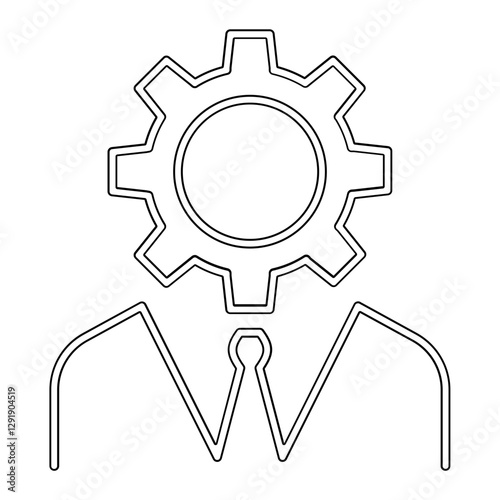 Businessman icon in line style