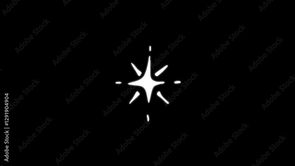 Twinkling 2D Stars Animation with black Screen Vector, doodles style stars blinking effects. 4K animation Twinkling 2D Stars Animation with black Screen Vector, doodles style stars blinking effects. 4K animation