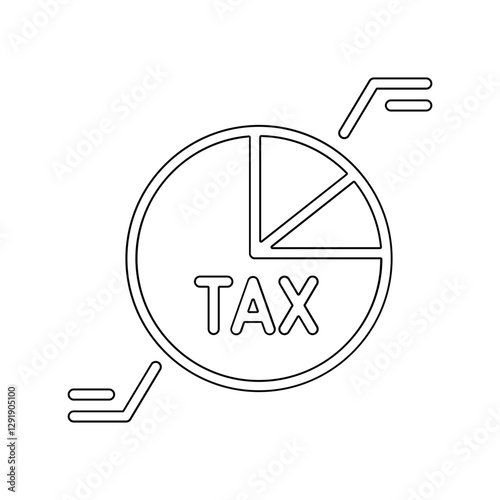 Tax analysis icon in line style