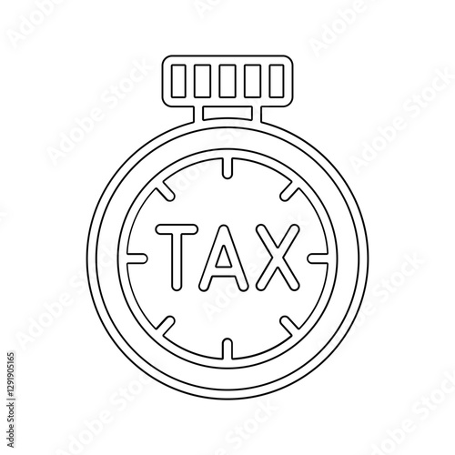 Due date icon in line style