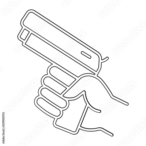 Starting gun icon in line style