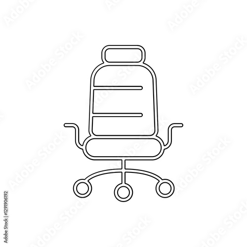 Office chair icon in line style