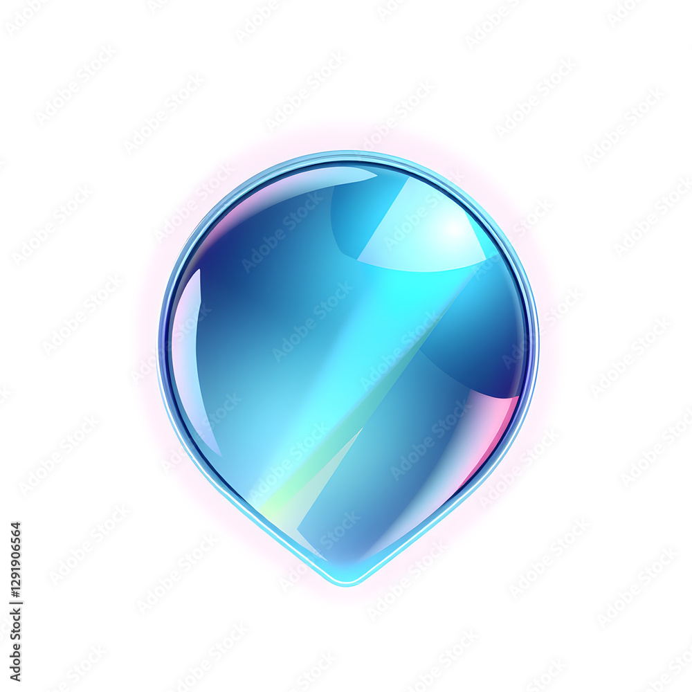 Mirror holographic 3D icon. neon symbol vector illustration isolated on white background. Generative AI Mirror holographic 3D icon. neon symbol vector illustration isolated on white background. Generative AI