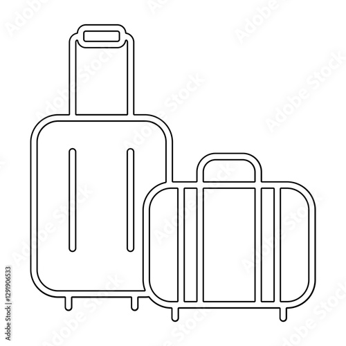 Tourist icon in line style