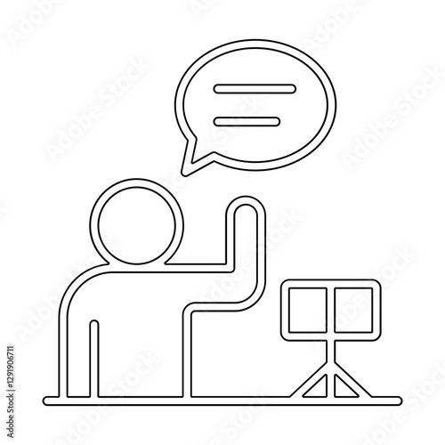 Influencer icon in line style