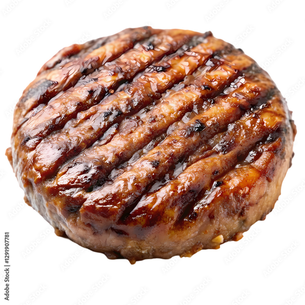 Grilled Burger Patty: Recipe & Cooking Guide isolated on transparent background Grilled Burger Patty: Recipe & Cooking Guide isolated on transparent background