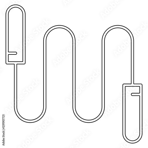 Jump rope icon in line style