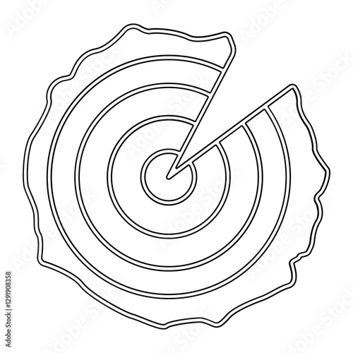 Timber icon in line style