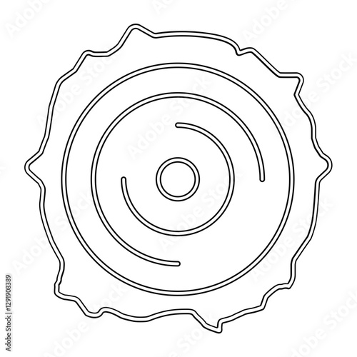 Stump icon in line style
