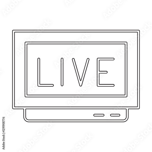 Live broadcast icon in line style