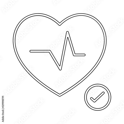 Pulse icon in line style