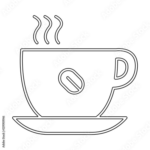 Coffee icon in line style