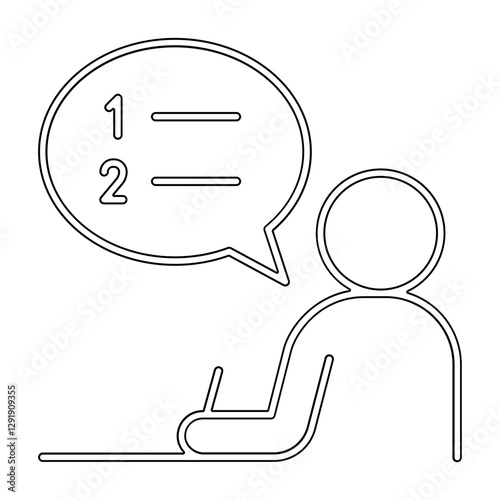 Making plans icon in line style
