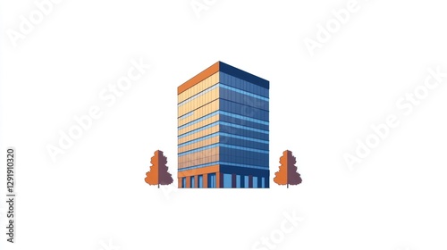 Modern Office Building Illustration photo