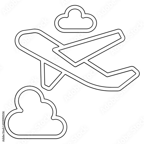Aviation icon in line style