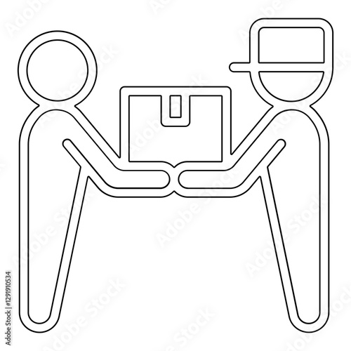 Delivery icon in line style