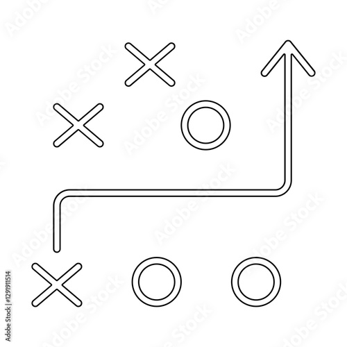 Strategy icon in line style