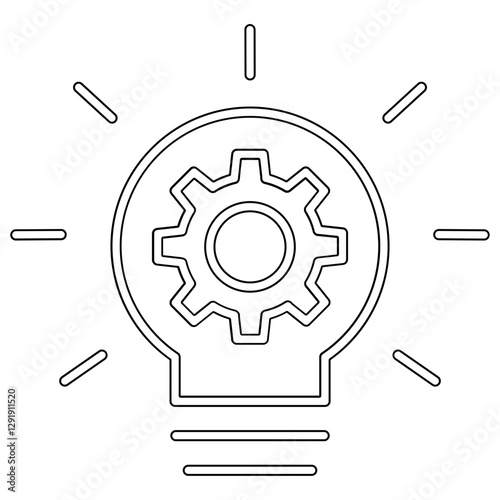 idea icon in line style