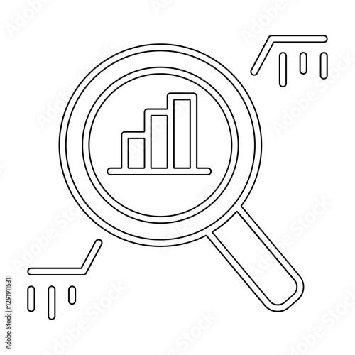 Data analysis icon in line style