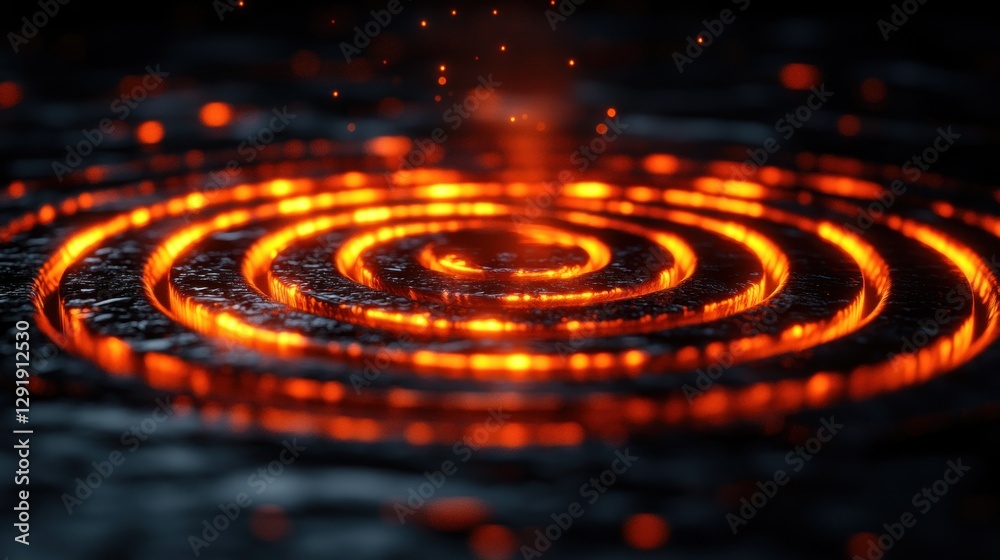 Glowing Spiral Lava Texture, Volcanic Background, Abstract Art Glowing Spiral Lava Texture, Volcanic Background, Abstract Art