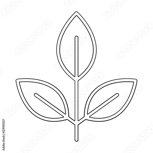 Herb icon in line style